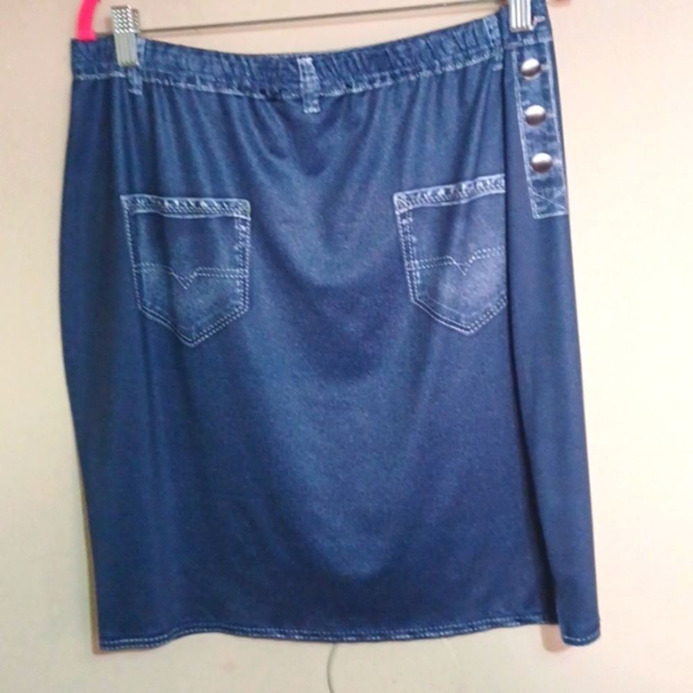 Shein. skirt looks like denim. Very stretchy. NEW.